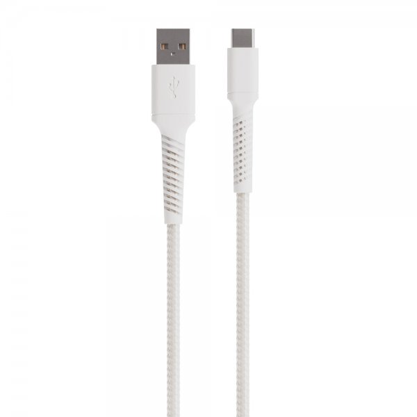 Vivanco Kabel Longlife Braided USB-A/USB-C 0.5m Hvit