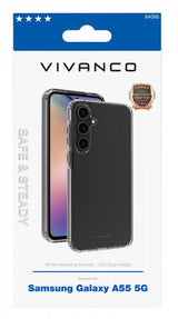 Vivanco Samsung Galaxy A55 Deksel Safe & Steady Transparent