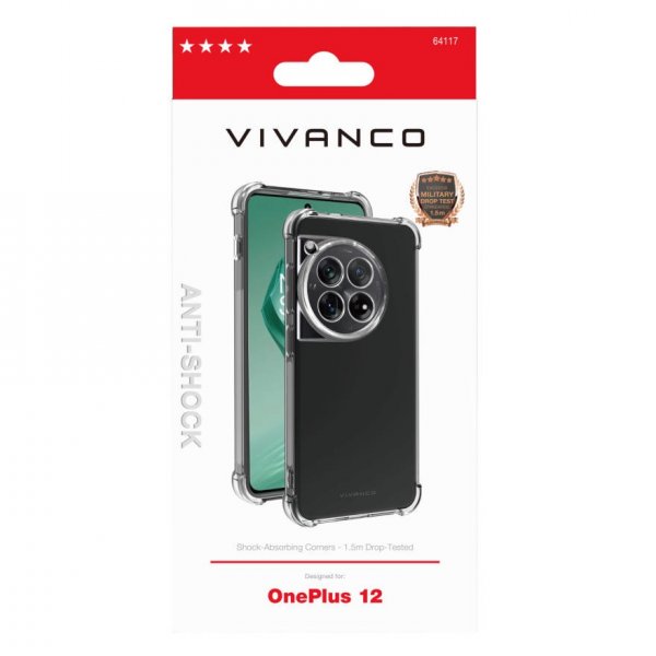Vivanco OnePlus 12 Deksel Anti-Shock Transparent