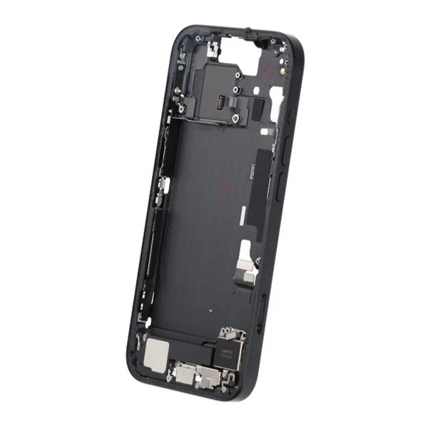 Midtramme med smådeler til iPhone 15 - Hvit OEM