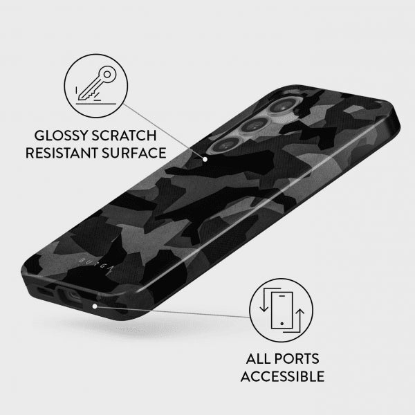 Burga Samsung Galaxy S24 Deksel Tough Night Black Camo