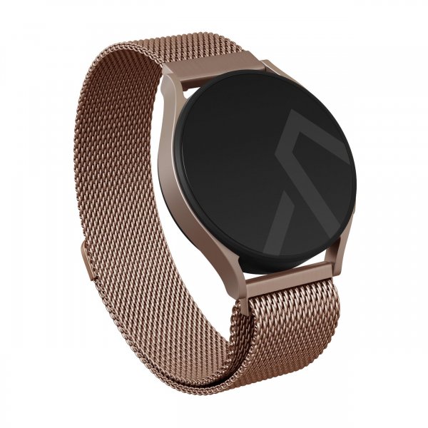 Burga Samsung Galaxy Watch 22mm Armbånd Metal Mesh Rosegull