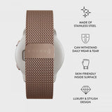 Burga Samsung Galaxy Watch 20mm Armbånd Metal Mesh Rosegull