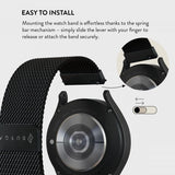 Burga Samsung Galaxy Watch 20mm Armbånd Metal Mesh Svart