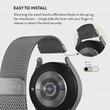 Burga Samsung Galaxy Watch 20mm Armbånd Metal Mesh Sølv