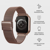 Burga Apple Watch 38/40/41/42mm Armbånd Mesh Elegance Rosegull