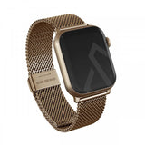 Burga Apple Watch 44/45/46mm/Ultra 49mm Armbånd Mesh Elegance Gull