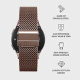Burga Samsung Galaxy Watch 22mm Armbånd Mesh Elegance Rosegull