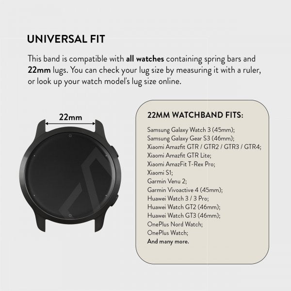 Burga Samsung Galaxy Watch 22mm Armbånd Mesh Elegance Svart
