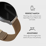 Burga Samsung Galaxy Watch 22mm Armbånd Mesh Elegance Gull