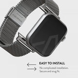 Burga Apple Watch 38/40/41/42mm Armbånd Mesh Elegance Sølv