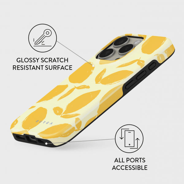 Burga iPhone 15 Plus Deksel Tough MagSafe Lemon Tart