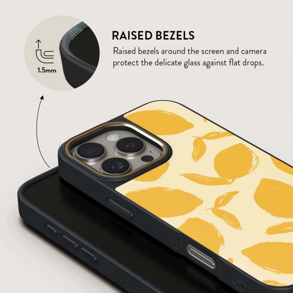 Burga iPhone 15 Pro Max Deksel Elite Dark MagSafe Lemon Tart