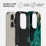 Burga iPhone 16 Deksel Tough Emerald Pool