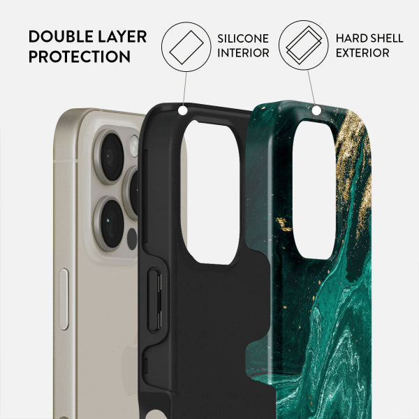 Burga iPhone 16 Deksel Tough MagSafe Emerald Pool