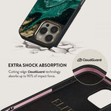 Burga iPhone 15 Deksel Elite Dark MagSafe Emerald Pool