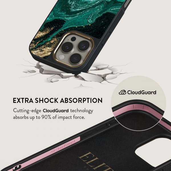 Burga iPhone 15 Plus Deksel Elite Dark MagSafe Emerald Pool