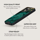 Burga iPhone 15 Pro Deksel Elite Dark MagSafe Emerald Pool