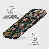 Burga iPhone 16 Deksel Tough MagSafe Bloomy Garden