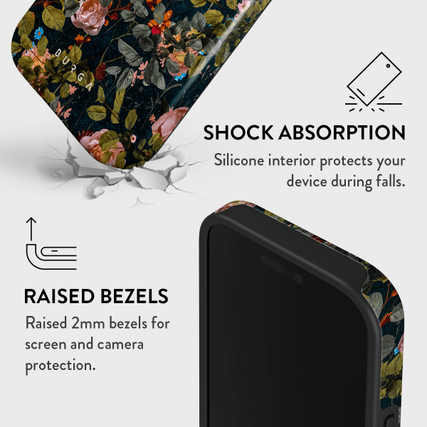 Burga iPhone 16 Pro Deksel Tough MagSafe Bloomy Garden