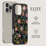 Burga iPhone 15 Deksel Elite Dark MagSafe Bloomy Garden