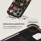 Burga iPhone 15 Plus Deksel Elite Dark MagSafe Bloomy Garden