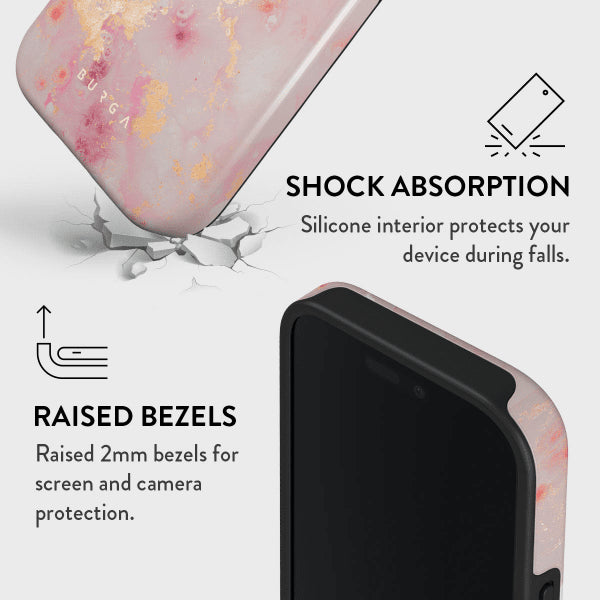 Burga iPhone 16 Deksel Tough Golden Coral