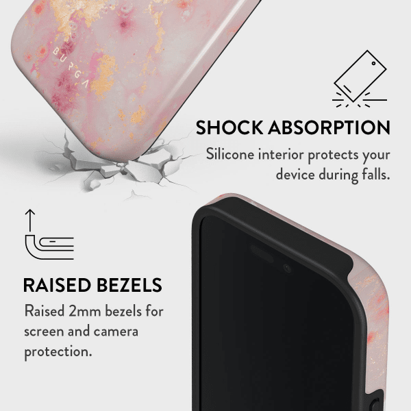 Burga iPhone 15 Deksel Tough MagSafe Golden Coral