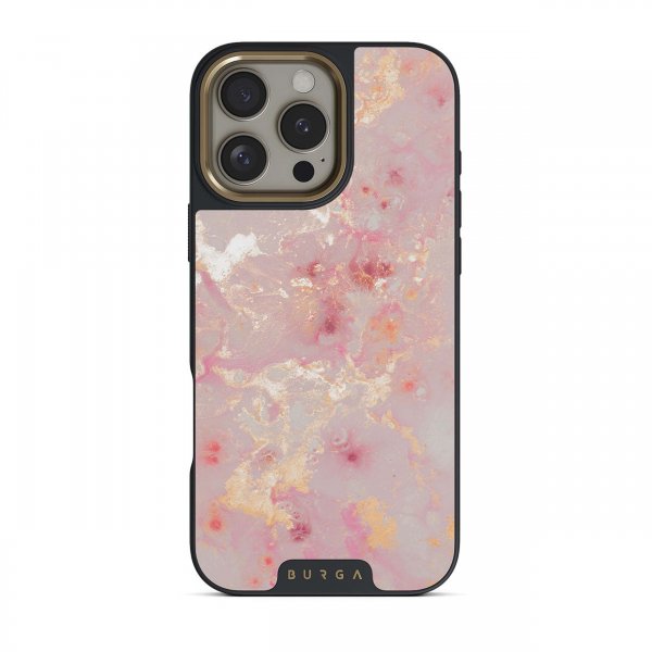 Burga iPhone 15 Deksel Elite Dark MagSafe Golden Coral