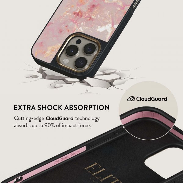 Burga iPhone 15 Pro Max Deksel Elite Dark MagSafe Golden Coral