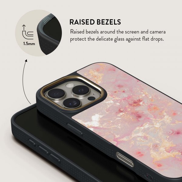 Burga iPhone 14 Deksel Elite Dark MagSafe Golden Coral