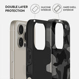 Burga iPhone 16 Pro Max Deksel Tough MagSafe Night Black Camo