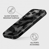 Burga iPhone 16 Plus Deksel Tough MagSafe Night Black Camo