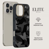 Burga iPhone 16 Plus Deksel Elite Dark MagSafe Night Black Camo