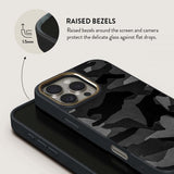 Burga iPhone 15 Deksel Elite Dark MagSafe Night Black Camo