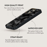 Burga iPhone 15 Pro Max Deksel Elite Dark MagSafe Night Black Camo