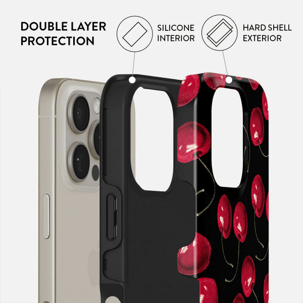 Burga iPhone 15 Plus Deksel Tough MagSafe Cherrybomb