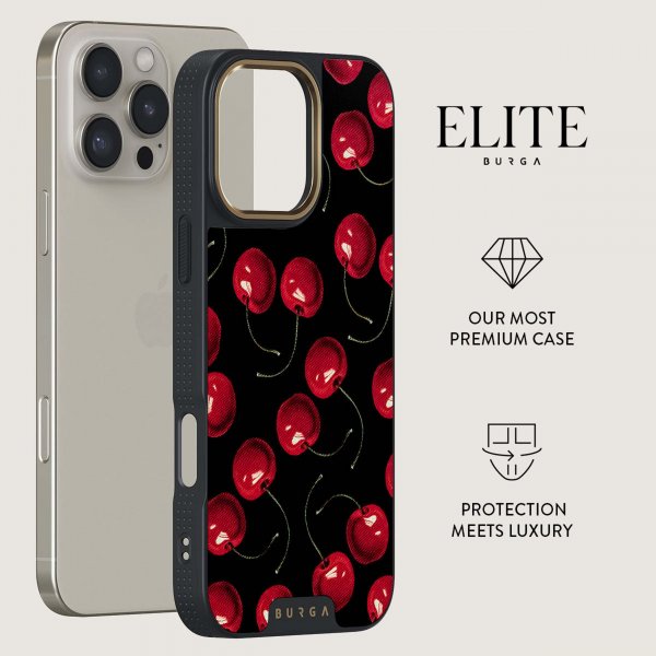 Burga iPhone 15 Pro Max Deksel Elite Dark MagSafe Cherrybomb