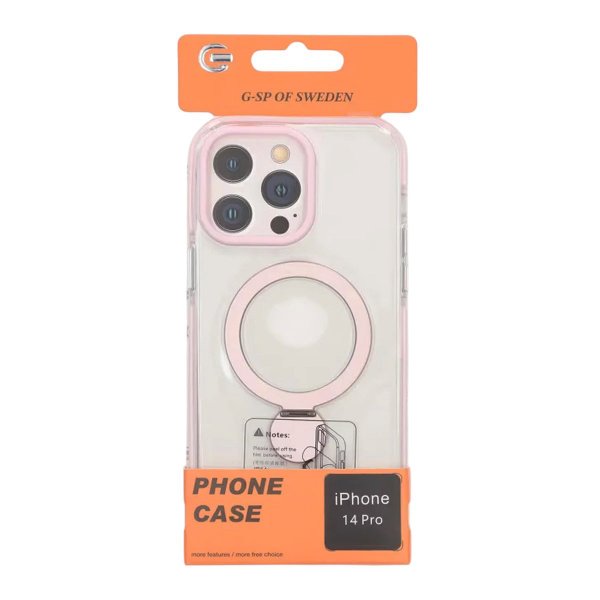 iPhone 14 Pro Deksel Ring Stand MagSafe Rosa