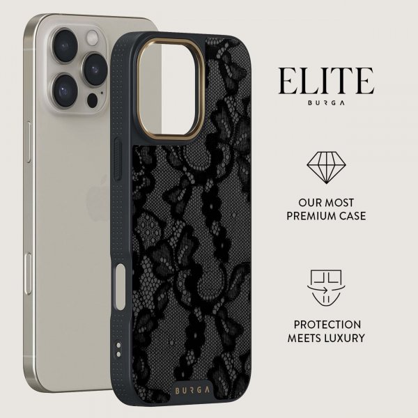 Burga iPhone 16 Deksel Elite Dark MagSafe Magnetic