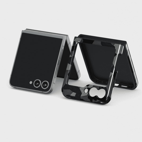 Burga Samsung Galaxy Z Flip 6 Deksel Tough Night Black Camo