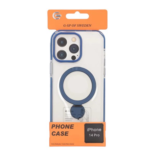 iPhone 14 Pro Deksel Ring Stand MagSafe Blå