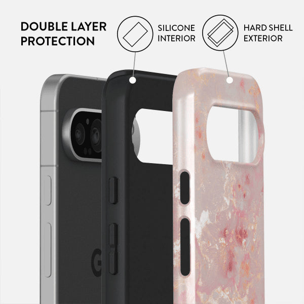 Burga Google Pixel 9/Pixel 9 Pro Deksel Tough Golden Coral
