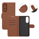 Samsung Galaxy S25 Edge Etui med Kortlomme stativfunksjon Brun