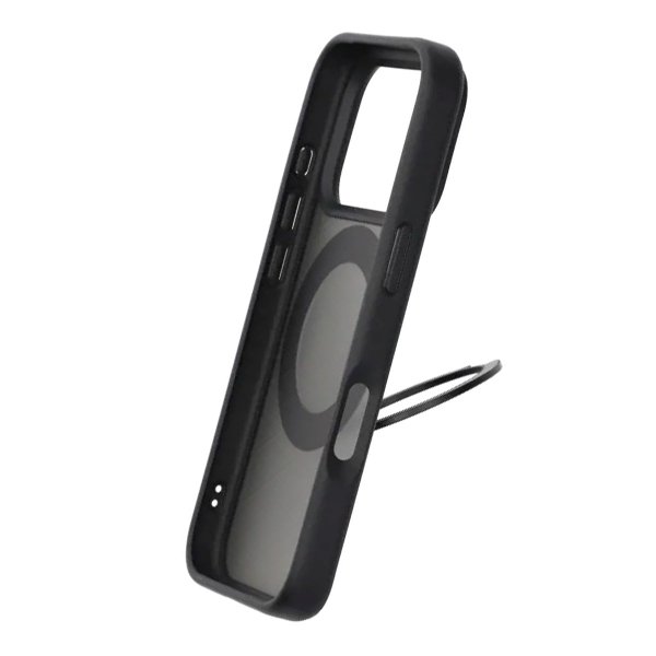 iPhone 17 Pro Deksel Roterbart Stativ Svart
