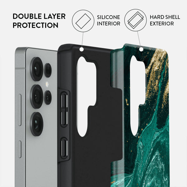 Burga Samsung Galaxy S25 Deksel Tough Emerald Pool