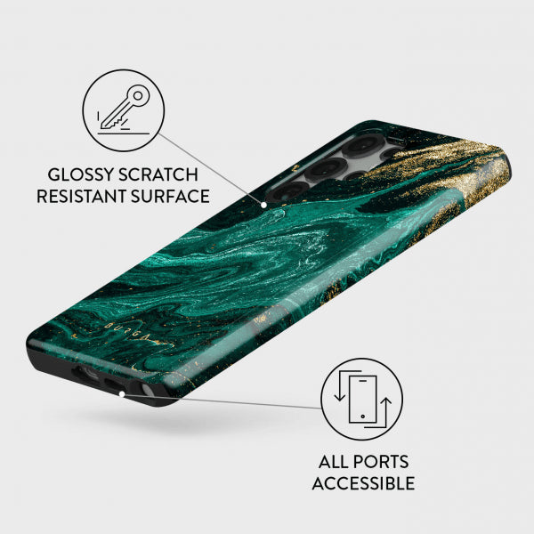 Burga Samsung Galaxy S25 Deksel Tough Emerald Pool