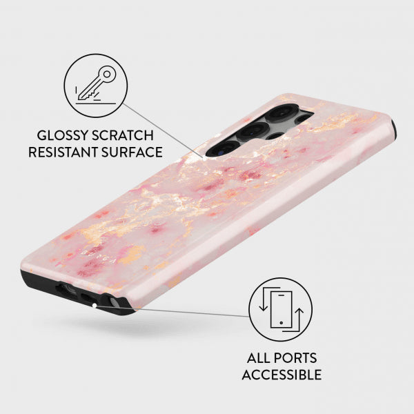 Burga Samsung Galaxy S25 Deksel Tough Golden Coral