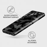 Burga Samsung Galaxy S25 Deksel Tough Night Black Camo