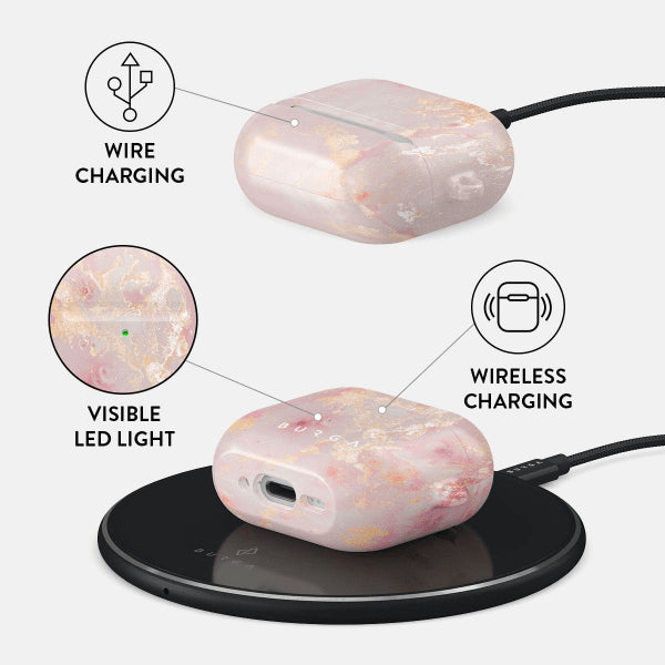 Burga AirPods 4 Deksel Design Golden Coral